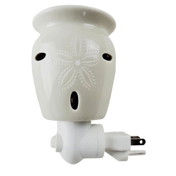 🏖️White SCENTSY Plug-In Sand Dollar Beach House Ocean Wax Warmer Night light ⭐️ - Picture 1 of 6